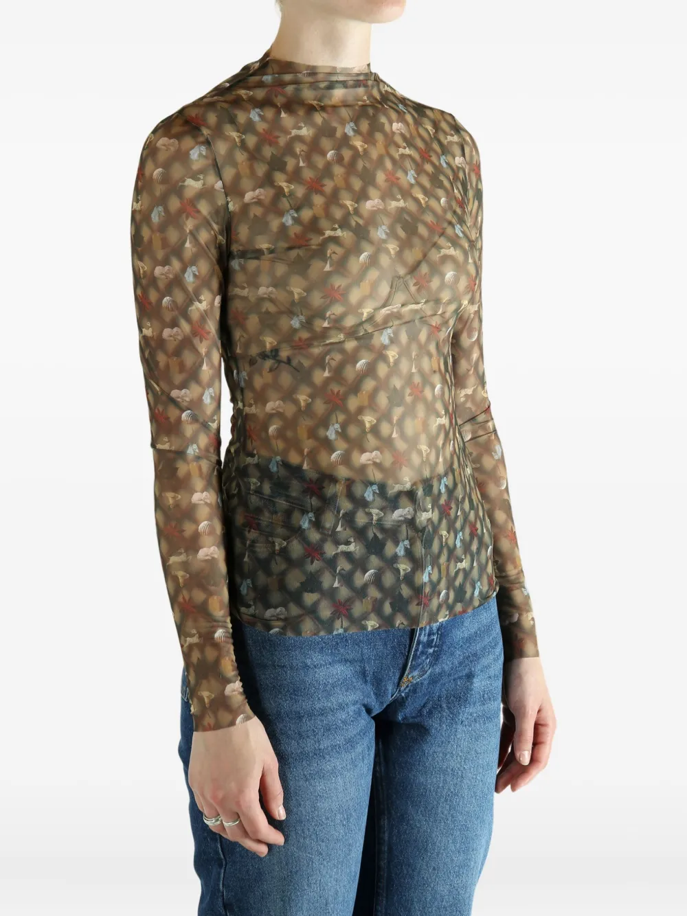 Yassmin Saleh La Reverie Tattoo T-shirt In Brown