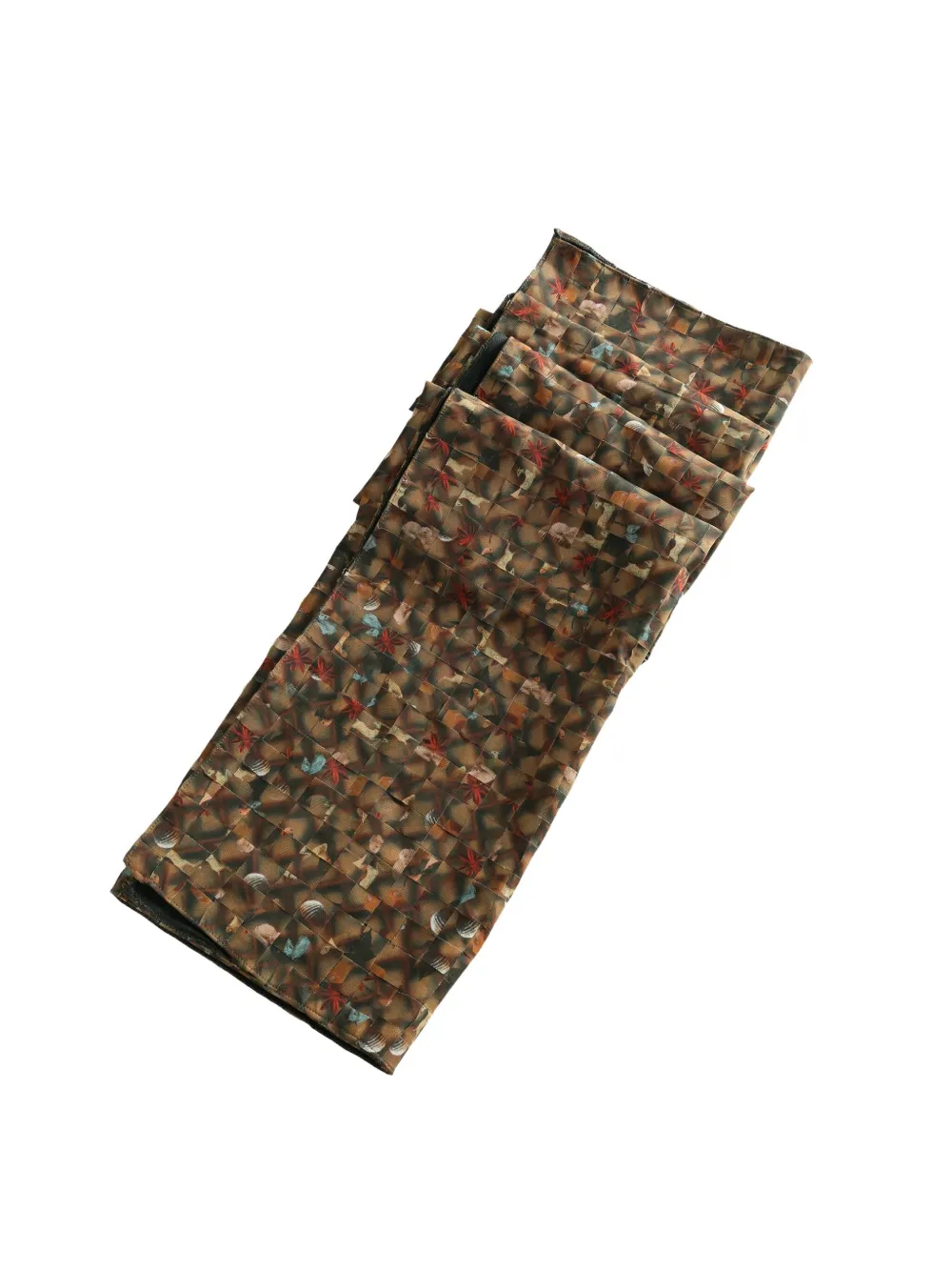 Yassmin Saleh Macramé Patterned Scarf In Brown