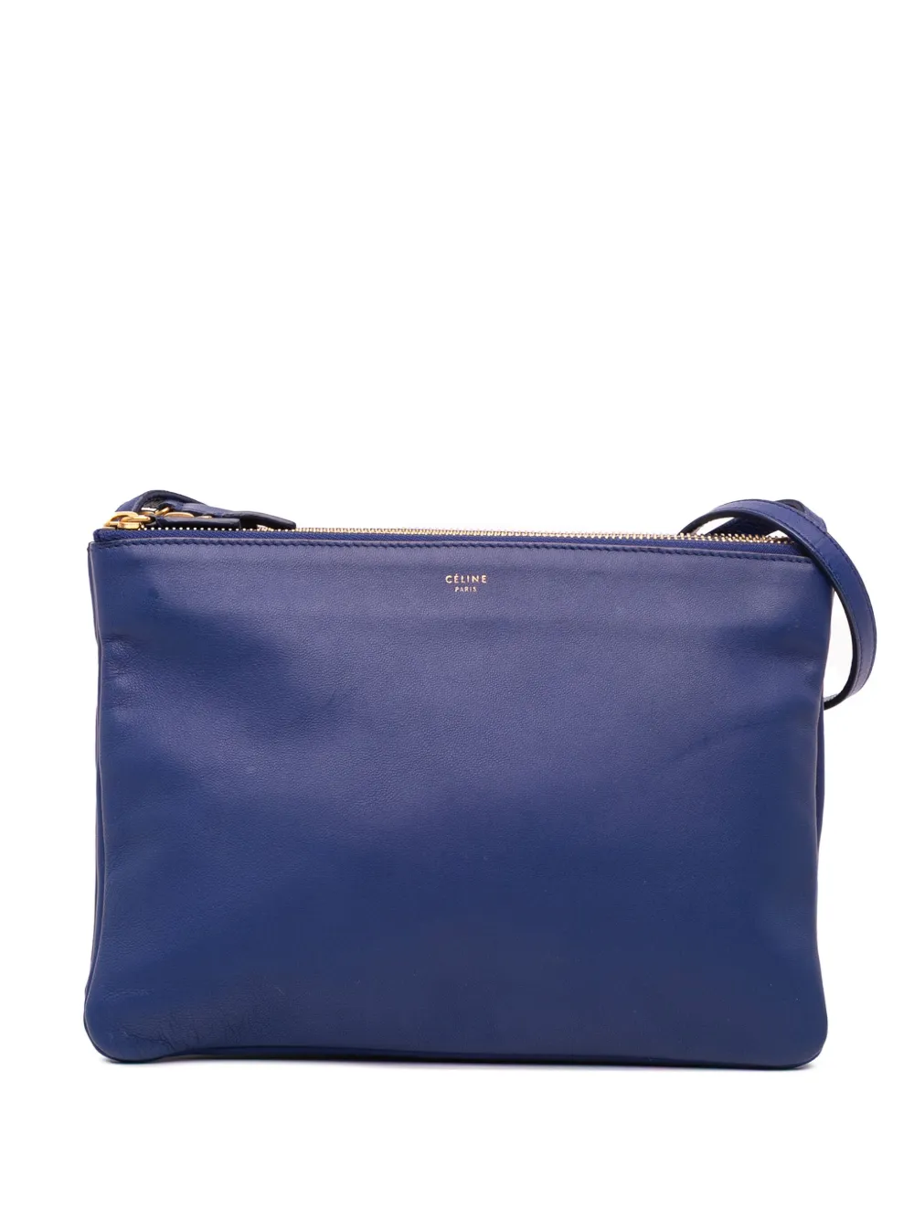 Celine Pre-Owned 2014 Large Lambskin Trio crossbody bag - ブルー Celine Pre-Owned 2014 Large Lambskin Trio crossbody bag - ブルー