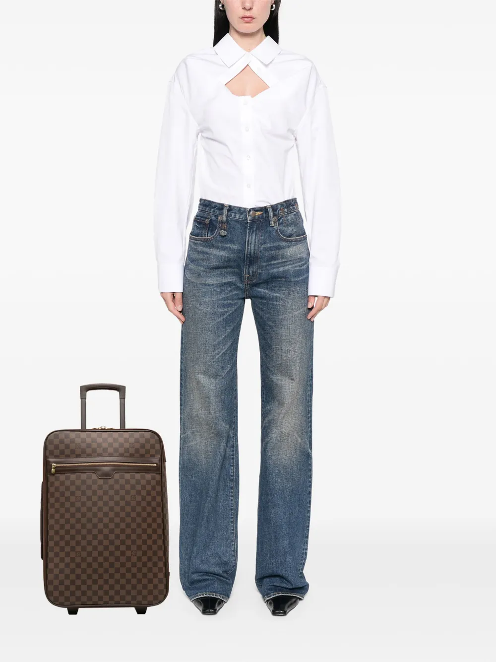 Louis Vuitton Pre-Owned 2000-2025 Damier Ebene Pegase 55 travel bag | Pre-Owned | Image 2