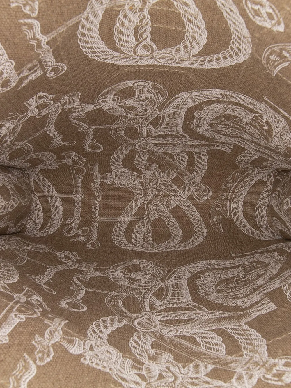 Pre-owned Hermes 2015-2025 Evergrain And Toile Petit H Bell Tote Bag In Brown