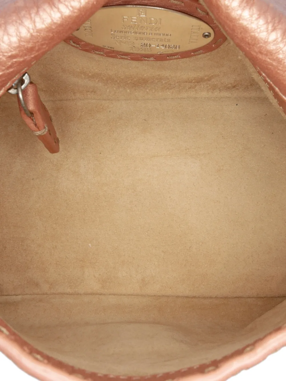 Pre-owned Fendi 2000-2010 Mini Leather Selleria Mamma Forever Shoulder Bag In Pink