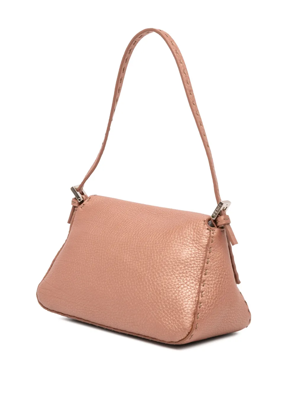 Pre-owned Fendi 2000-2010 Mini Leather Selleria Mamma Forever Shoulder Bag In Pink