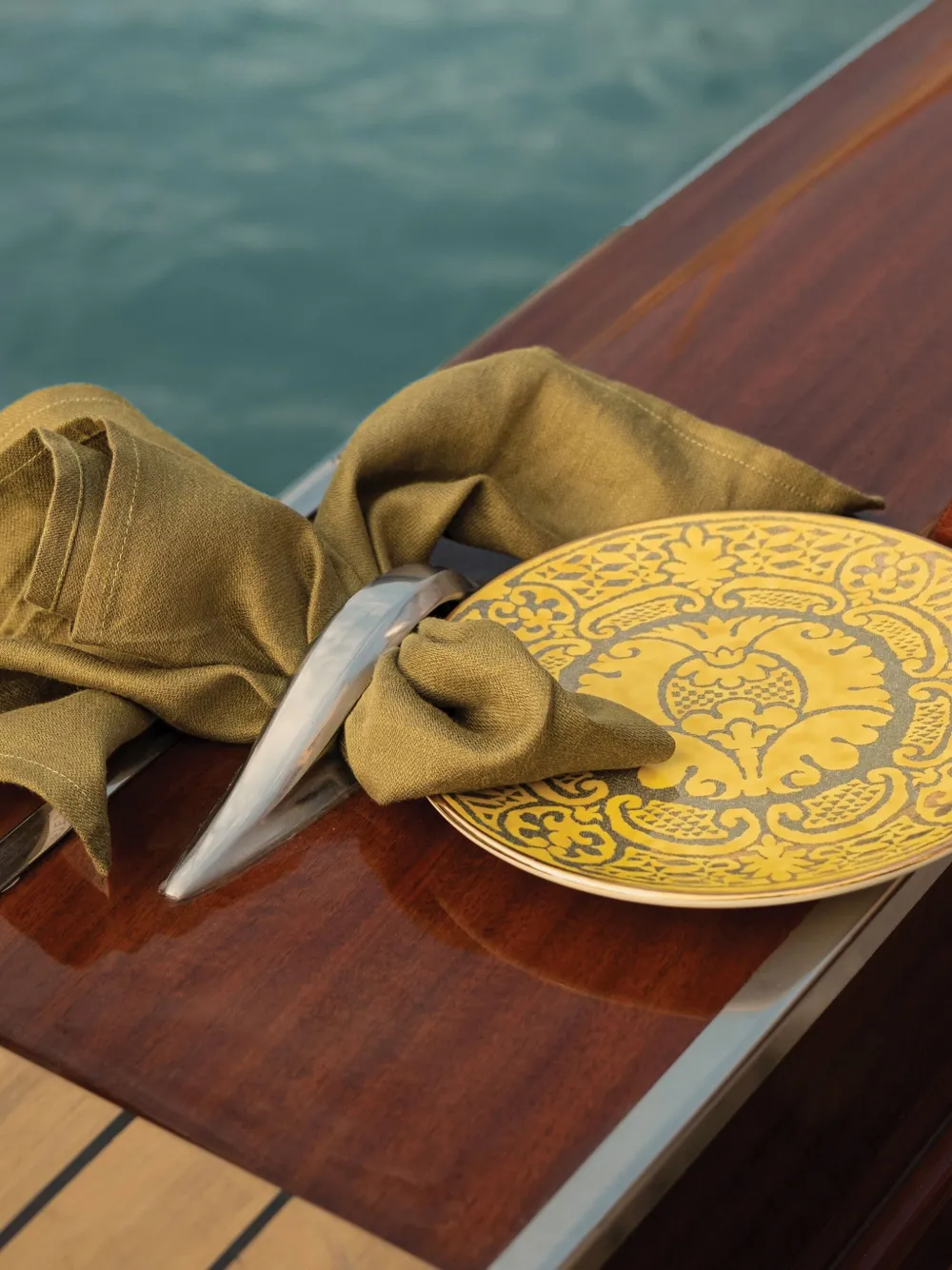 L'objet Fortuny Orsini Dessert Plates (set Of Four) In Yellow