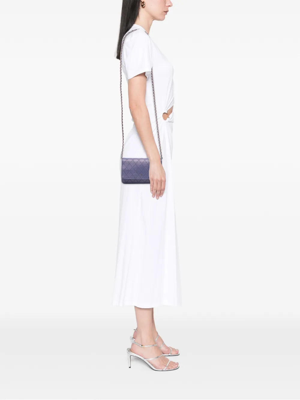 CHANEL Pre-Owned 2012-2013 CC Calfskin Double Stitched Wallet on Chain crossbody bag | Pre-Owned | Image 2