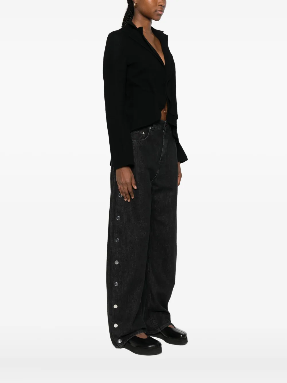 Yohji Yamamoto Asymmetric Jacket In Black