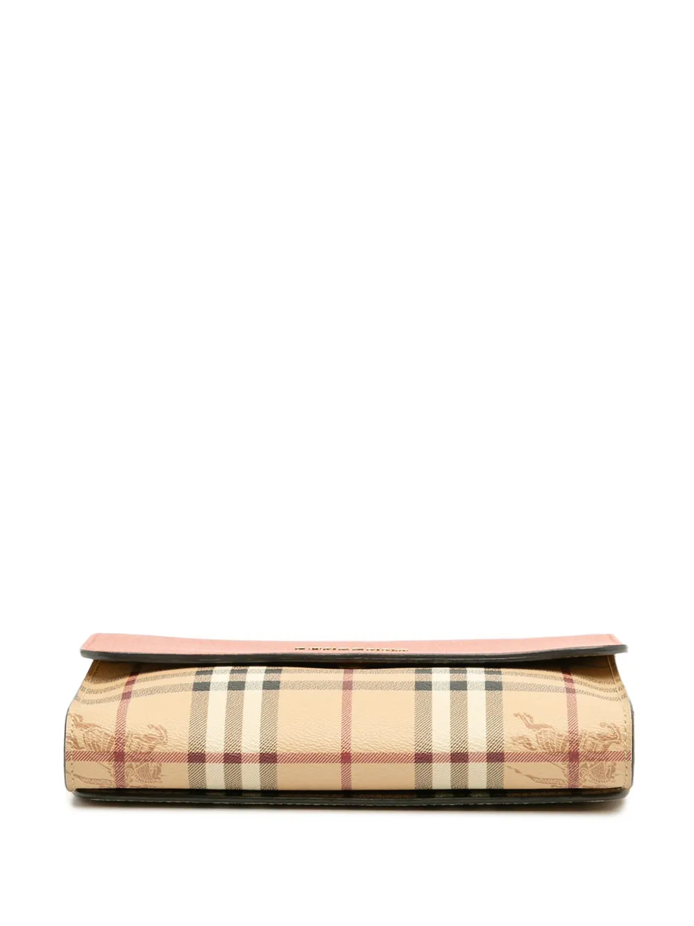 Pre-owned Burberry 2000-2017 Haymarket Check Coated Canvas And Calfskin Loxley Crossbody Bag In Brown