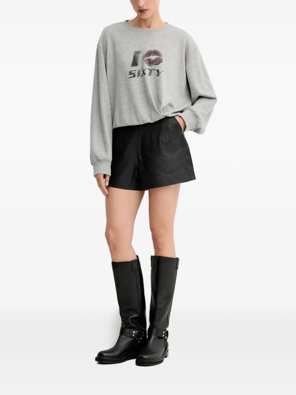  Miss Sixty Graphic Print Sweatshirt - Grey 