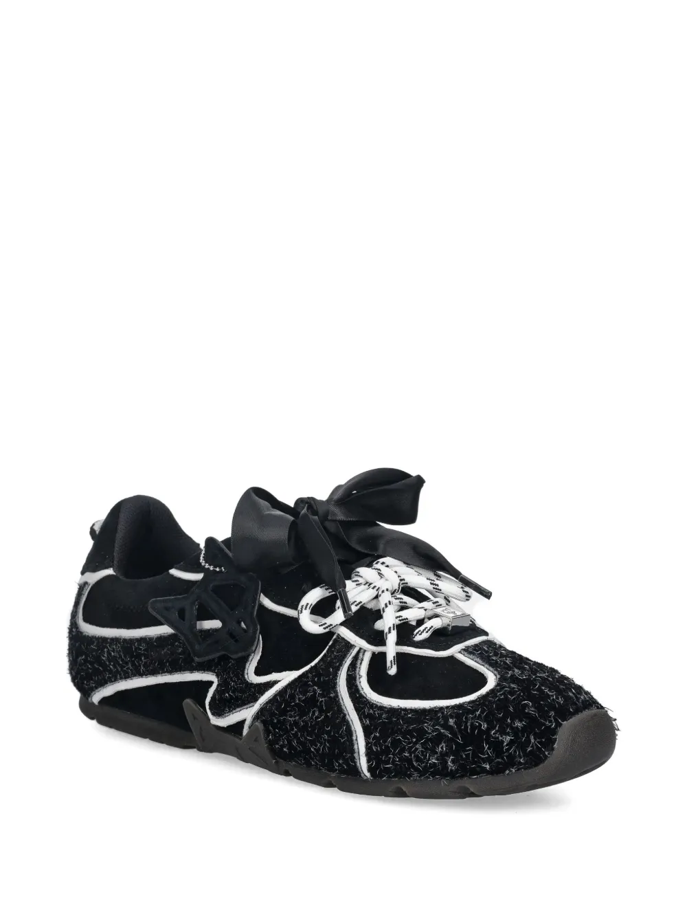 NAKED WOLFE Adored sneakers met strikdetail - Zwart