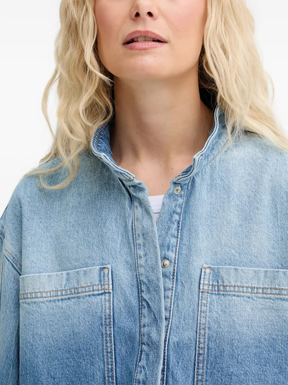 MUNTHE Luxa denim top Blauw