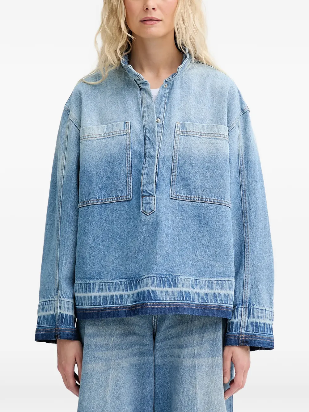 MUNTHE Luxa denim top - Blu