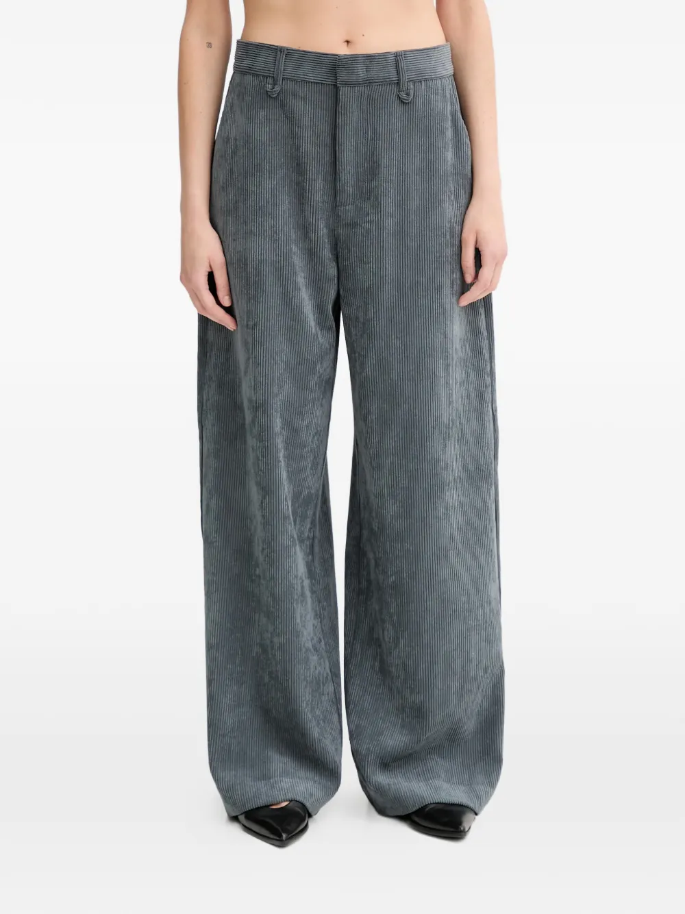 MUNTHE Lelouis corduroy wide trousers - Grau
