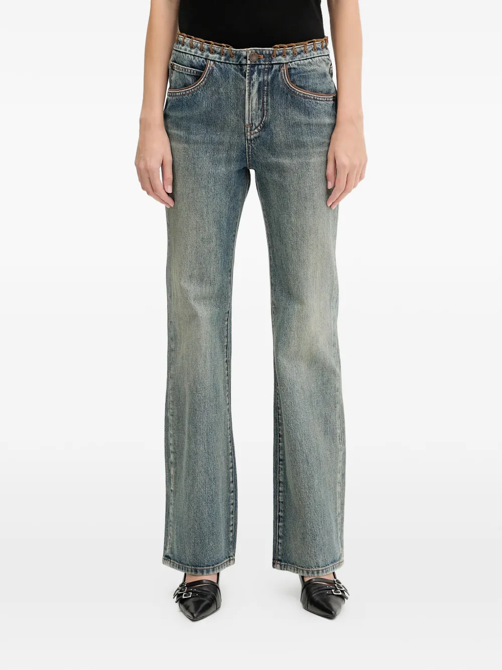 Miss Sixty lacing trim jeans - Blu