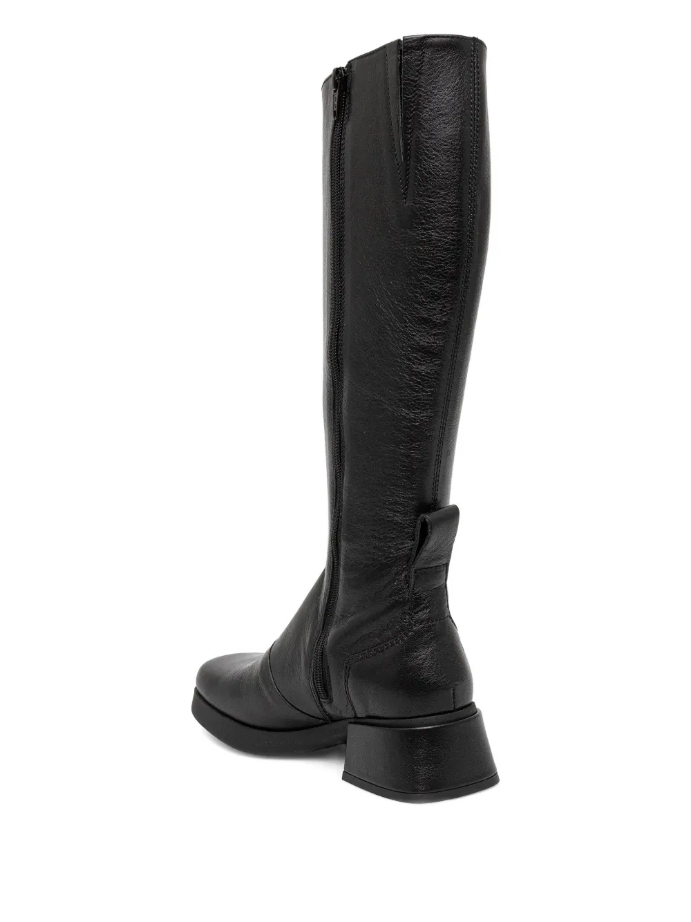 Miista 45mm Brunildha square-toe knee-high boots Zwart