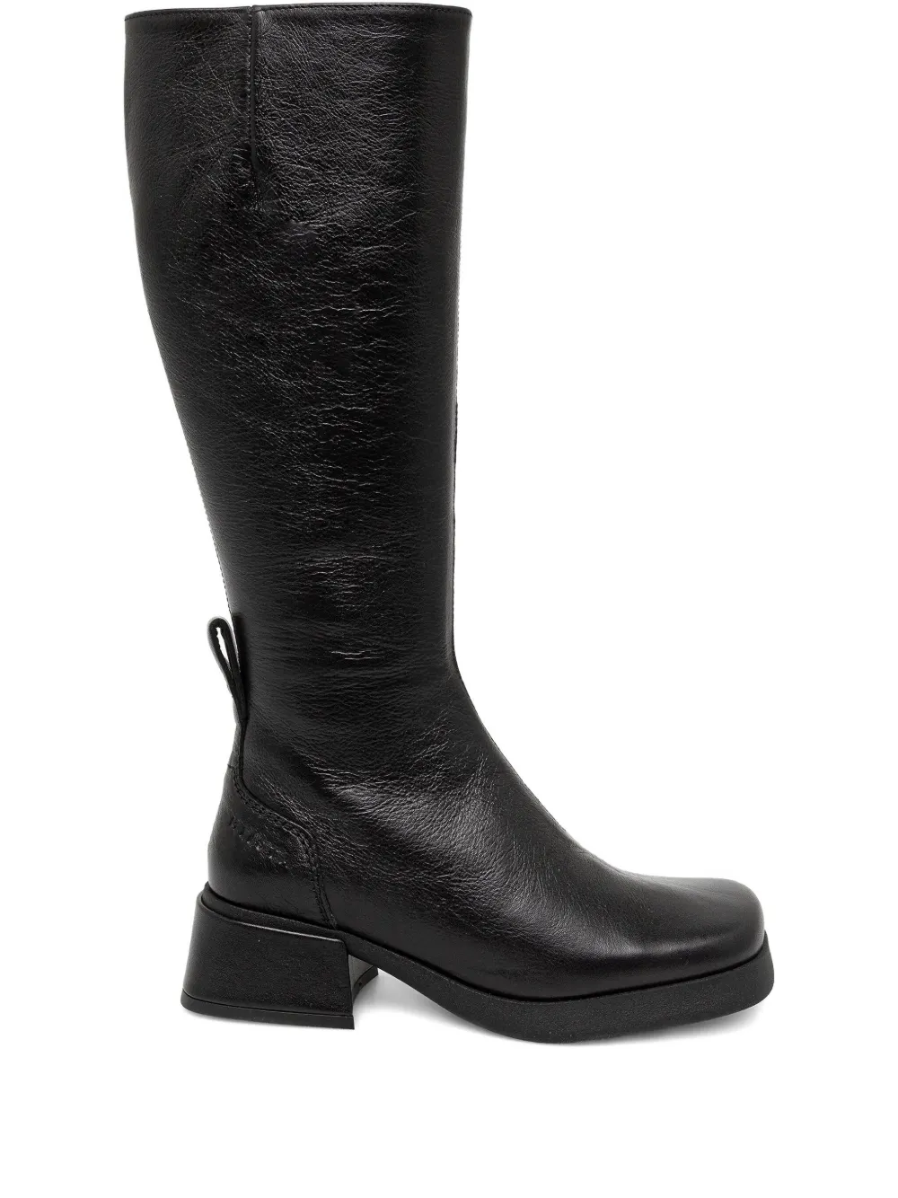 Miista 45mm Brunildha square-toe knee-high boots Zwart