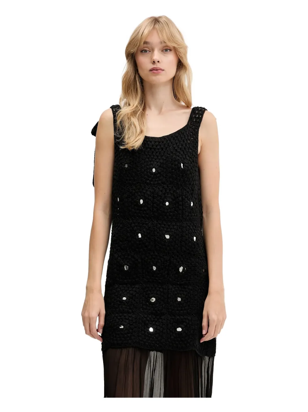 Never Fully Dressed Tie-detail Embellished Maxi Dress In Black