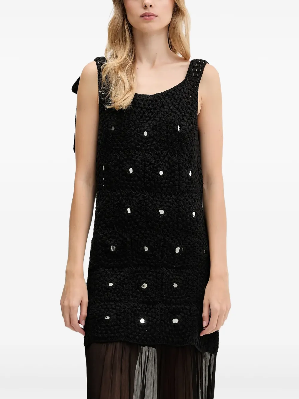 NEVER FULLY DRESSED Maxi-jurk verfraaid met strikdetail Zwart