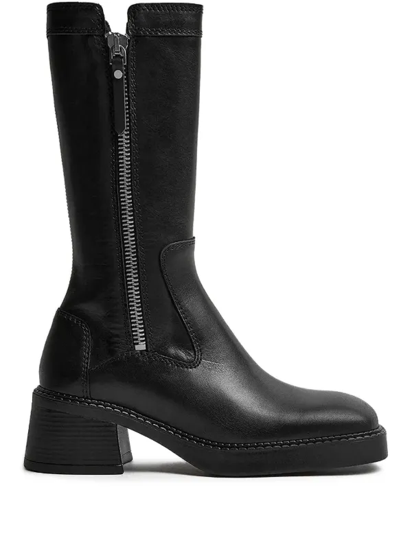 Miista 65mm Anke zip-up block-heel Boots | Black | FARFETCH PT