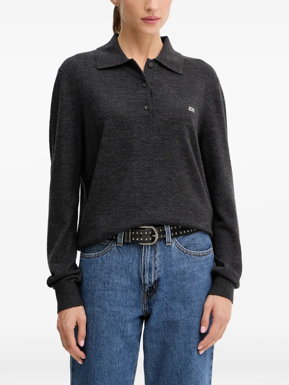 Miss Sixty buttoned polo shirt - Grigio