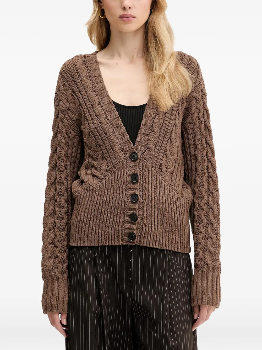Miss Sixty button-fastening cardigan - Marrone