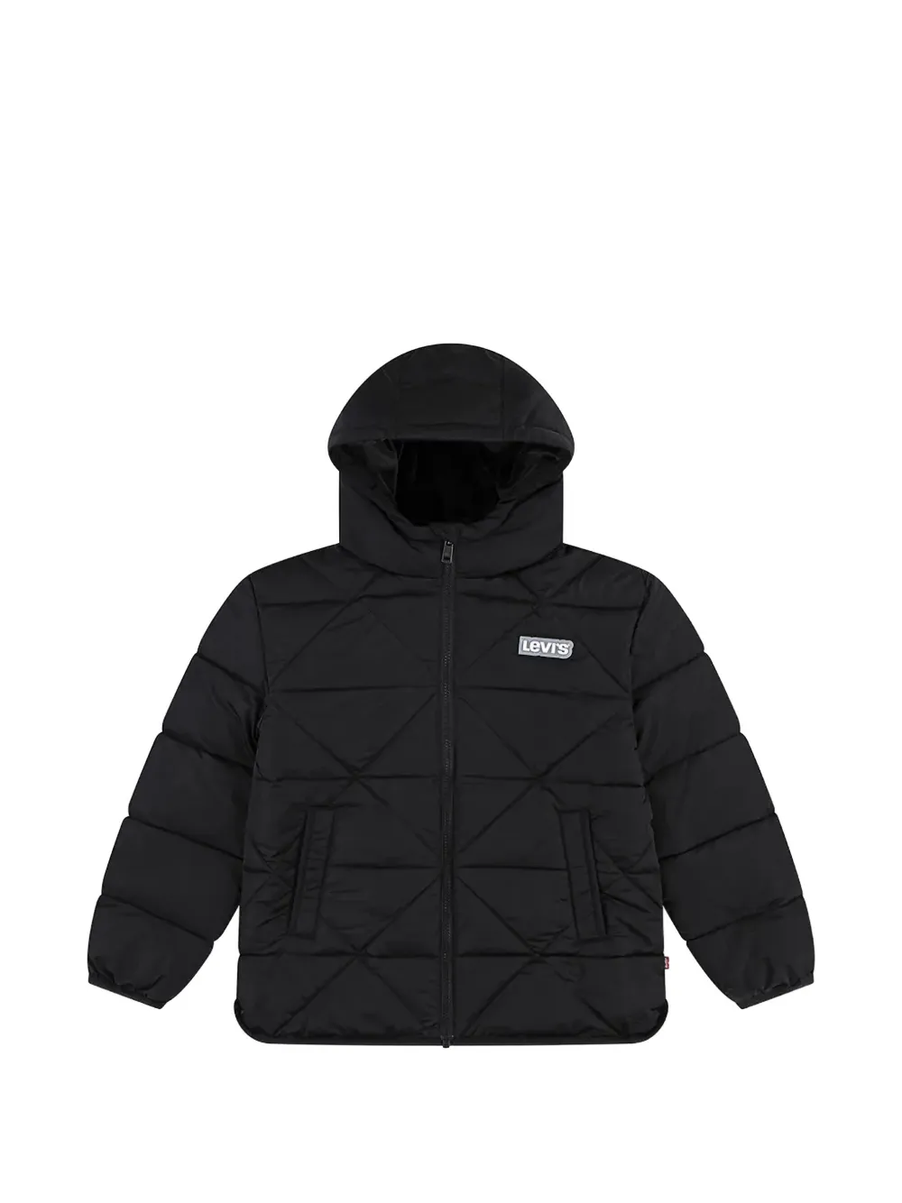 Levi's Kids quilted hooded jacket - Nero