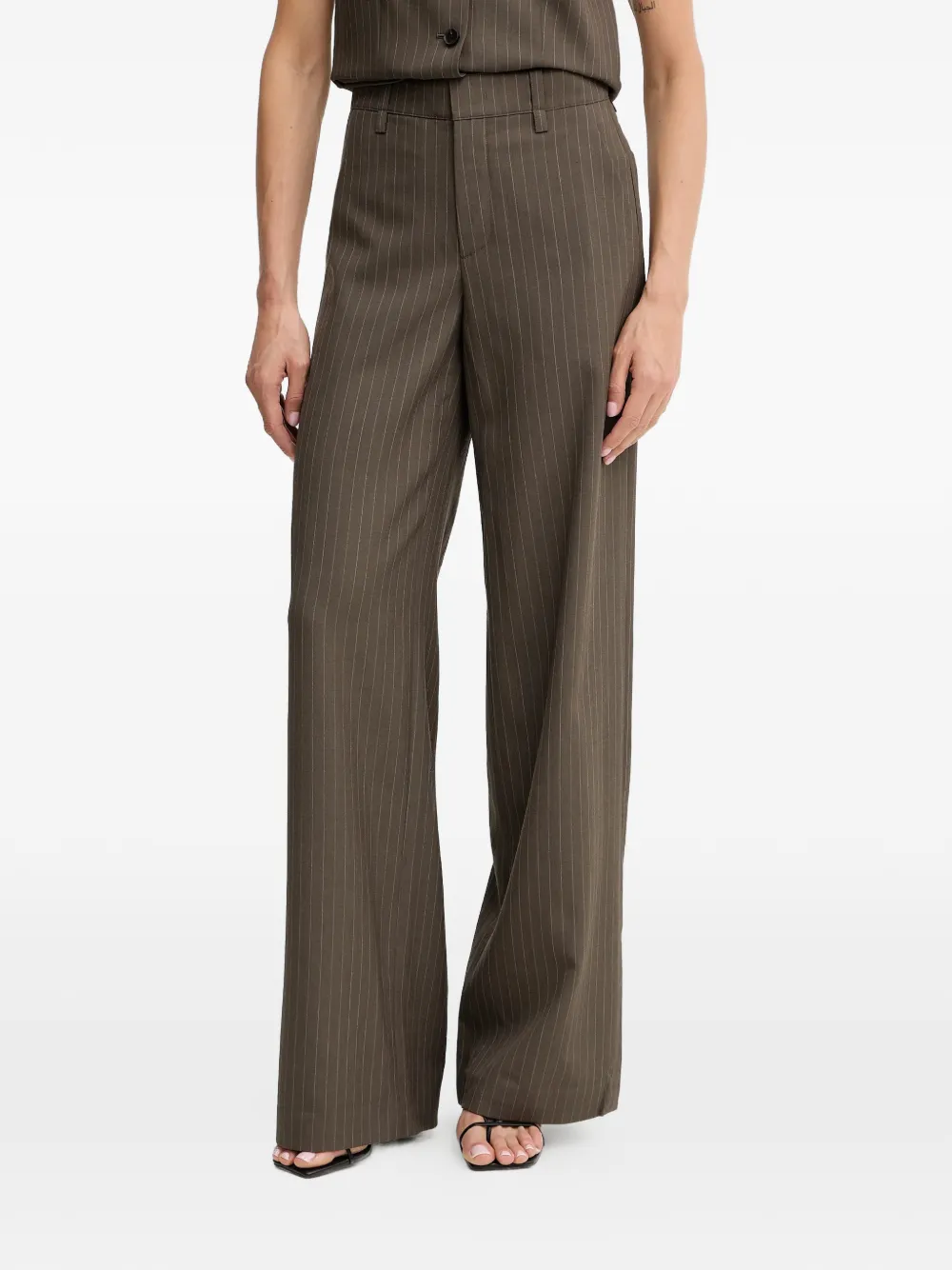 Miss Sixty Pantaloni gessati - Marrone