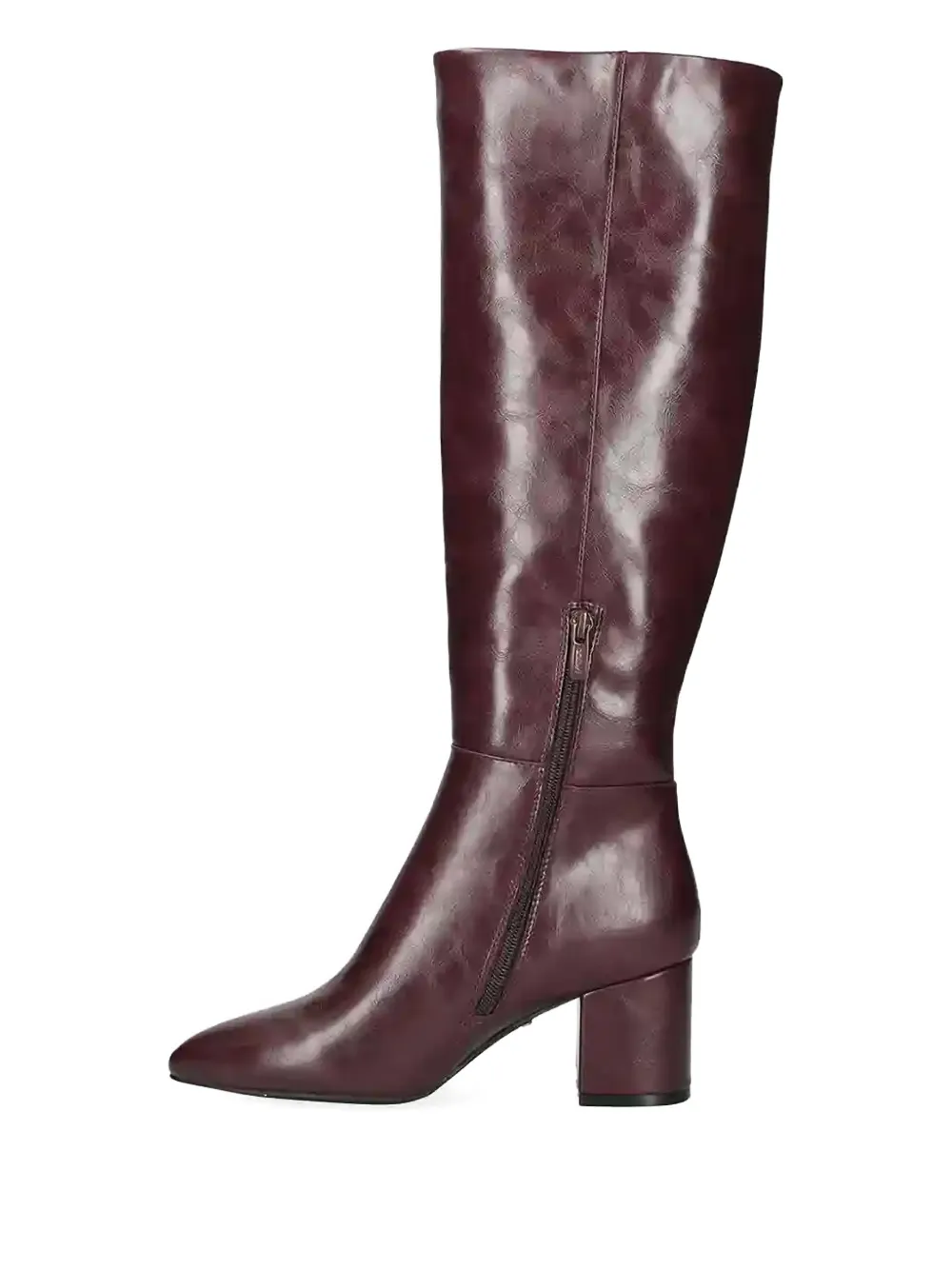  Mexx Pointed Block Heel Boots - Brown 
