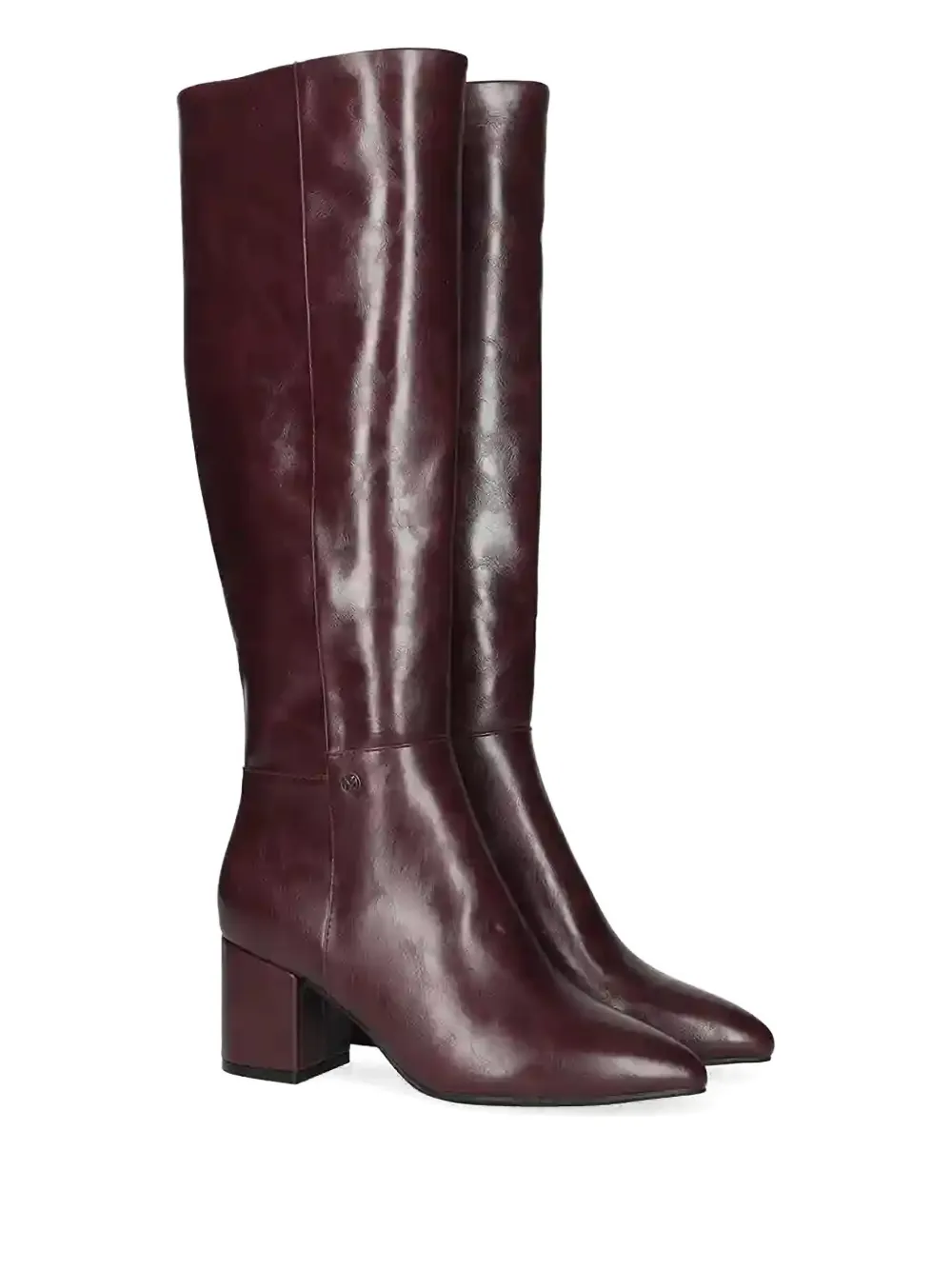  Mexx Pointed Block Heel Boots - Brown 