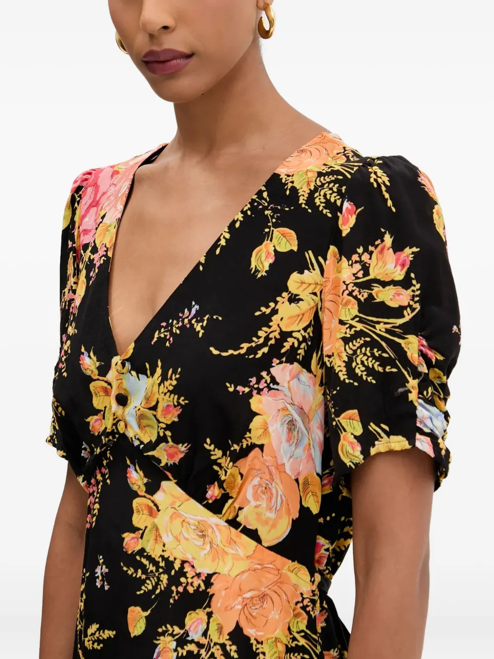 Never Fully Dressed A-line Floral Mini Dress In Multi