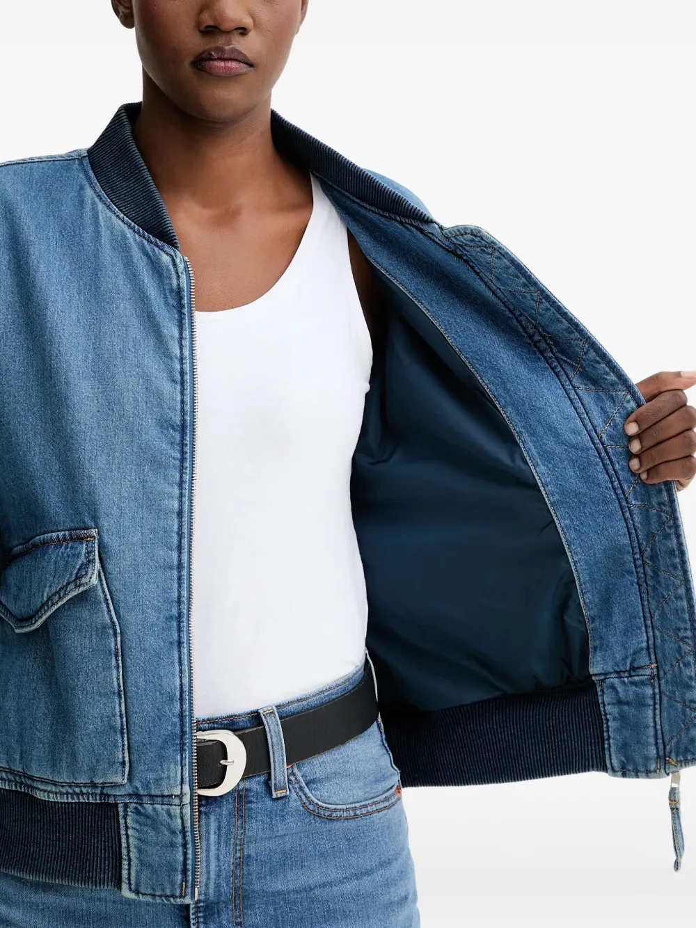 Levi's Andy denim bomberjack Blauw