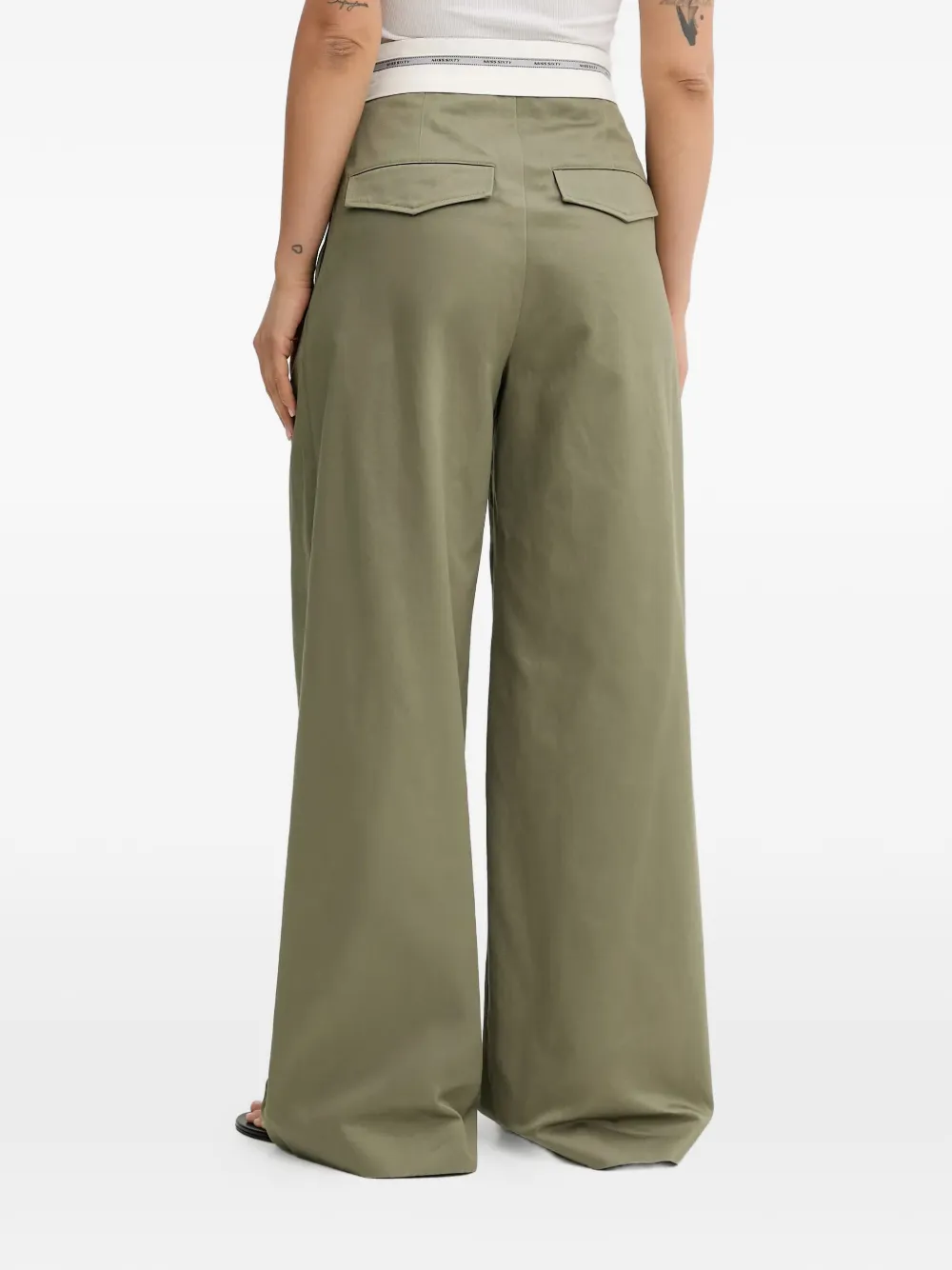  Miss Sixty Pleated Wide-leg Trousers - Green 