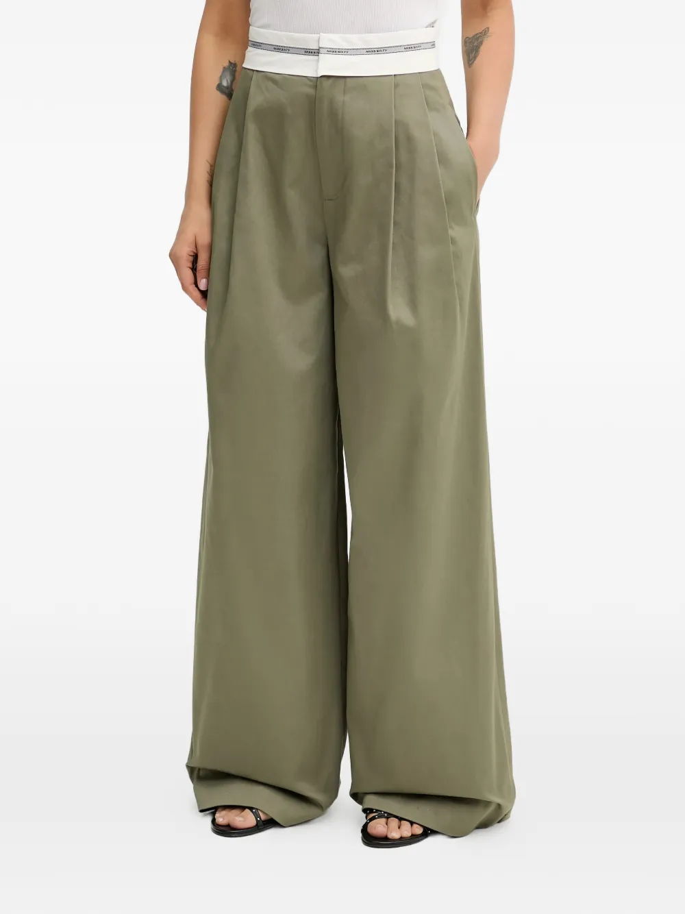 Miss Sixty pleated wide-leg trousers - Verde