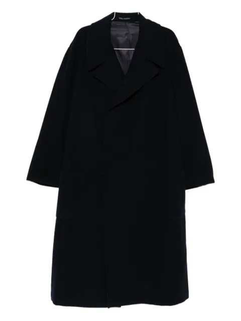 Yohji Yamamoto pocketed double-breasted coat