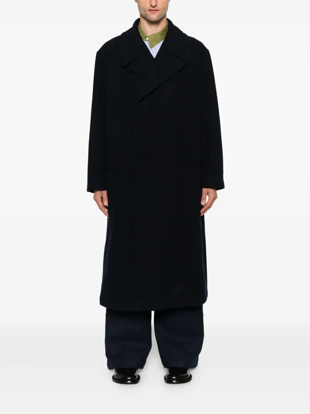 Yohji Yamamoto pocketed double-breasted coat | Double Breasted Coats | Image 2