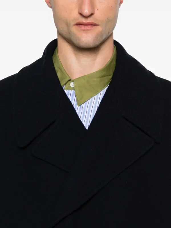 Yohji Yamamoto ダブルコート | ブルー | FARFETCH JP