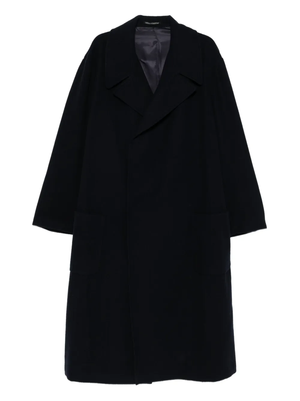 Yohji Yamamoto pocketed double-breasted coat | Blue | Image 1