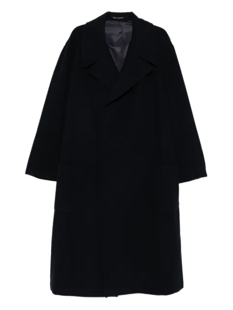 Yohji Yamamoto pocketed double-breasted coat