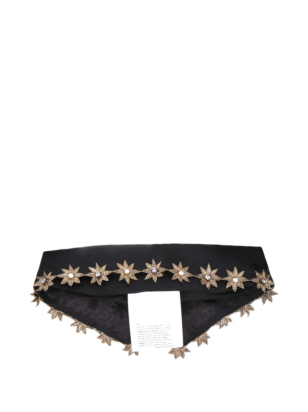 Alberta Ferretti embellished star tie - Zwart