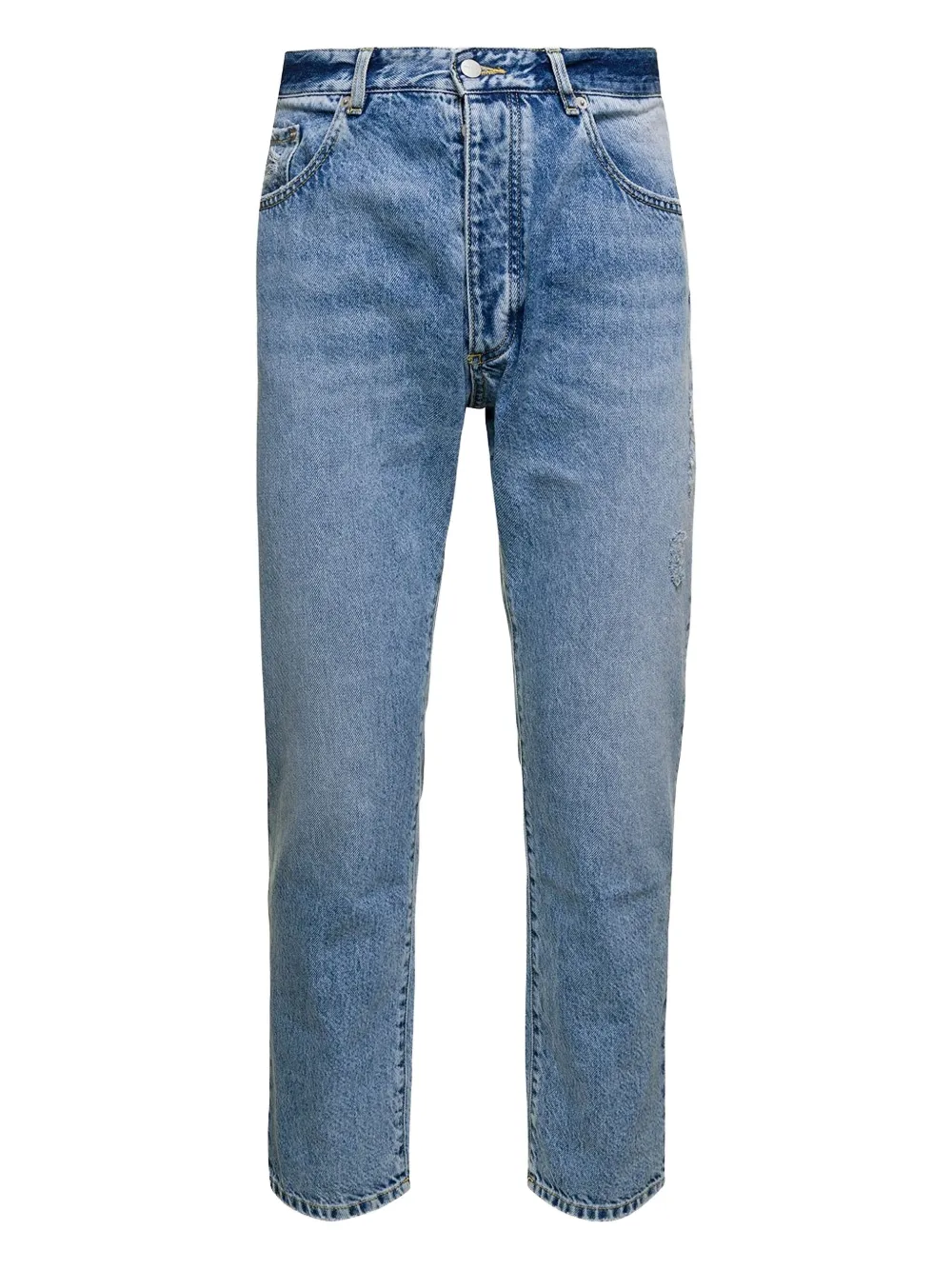 Icon Denim Logo-patch Jeans In Blue