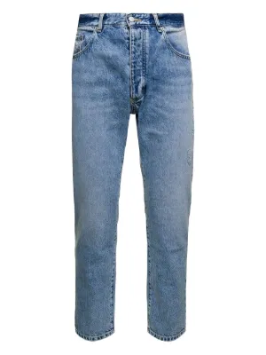 low-rise "Black Wash Blowout" slim jeans