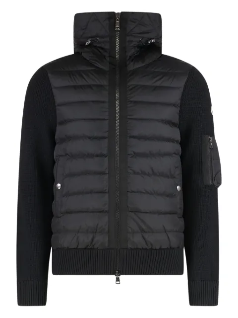 Moncler cardigan à empiècement matelassé