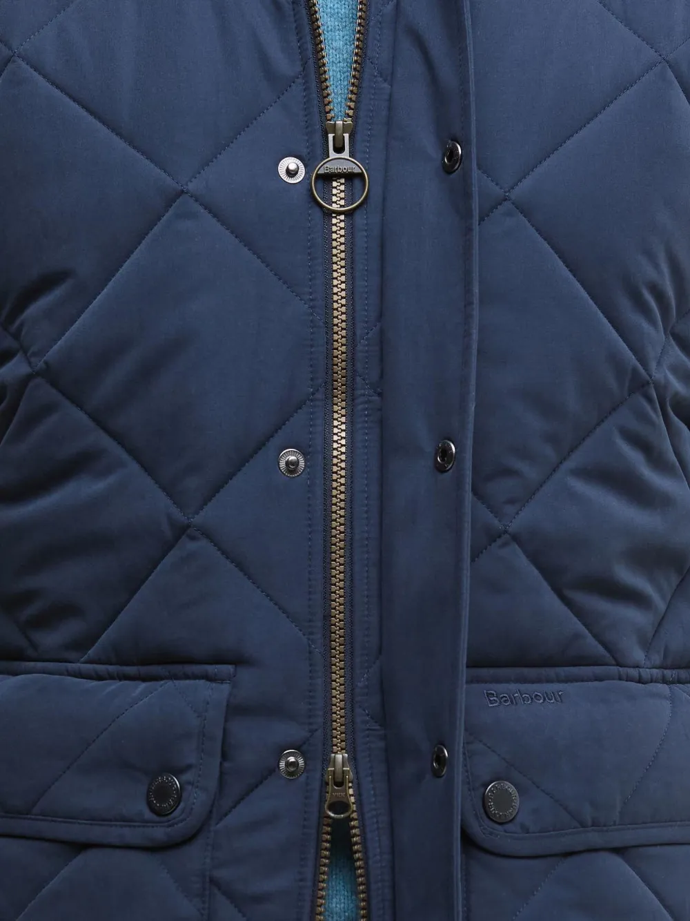 Barbour Gewatteerd jack met zak Blauw