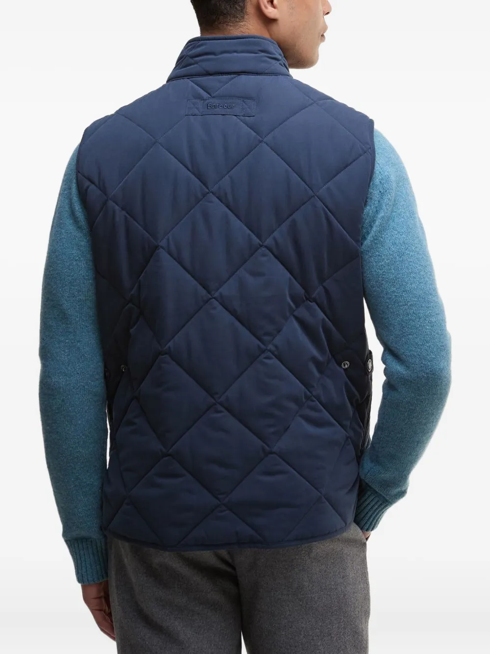 Barbour Gewatteerd jack met zak Blauw