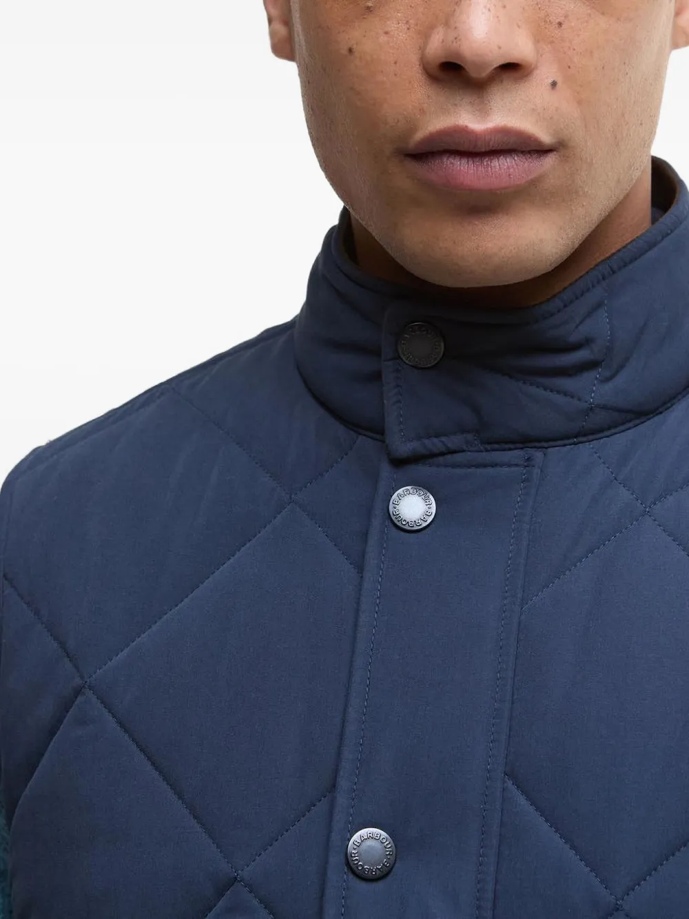 Barbour Gewatteerd jack met zak Blauw