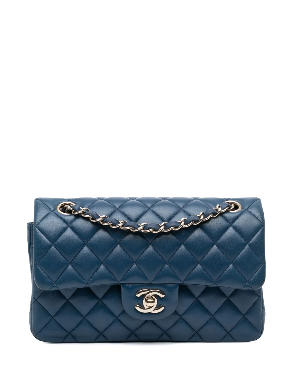 CHANEL Pre-Owned 2018 Small Classic Lambskin Double Flap shoulder bag CHANEL Pre-Owned 2018 Small Classic Lambskin Double Flap shoulder bag