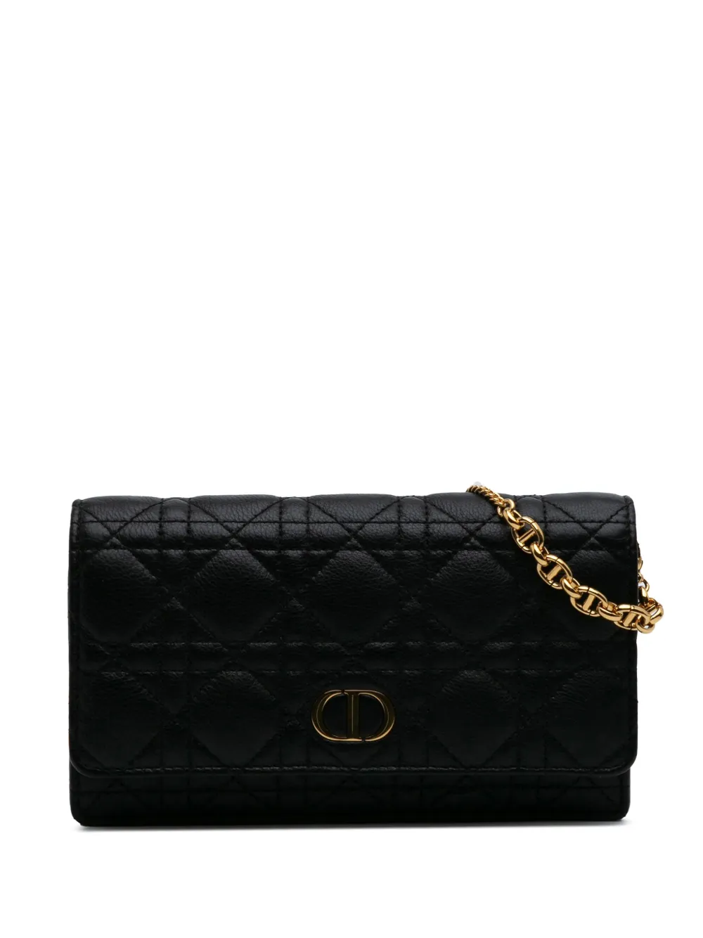 Christian Dior Pre-Owned 2022 Calfskin Supple Cannage Caro Pouch With Christian Dior Pre-Owned 2022 Calfskin Supple Cannage Caro Pouch With