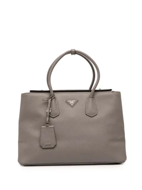 Prada Pre-Owned bolsa satchel Cuir Turnlock Twin de saffiano 2000-2025
