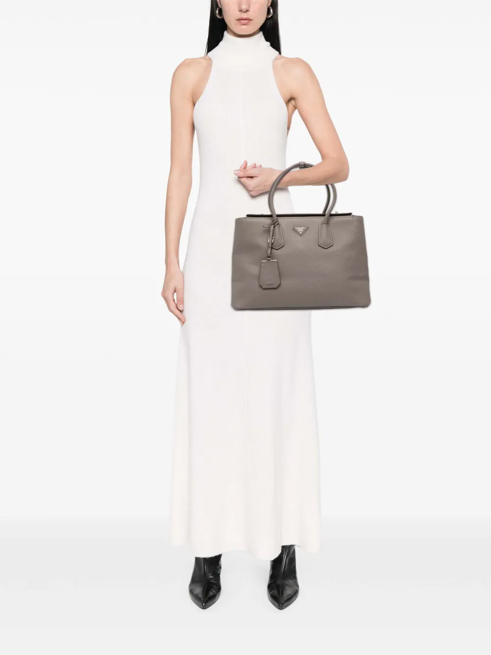 Prada Pre-Owned 2000-2025 Saffiano Cuir Turnlock Twin satchel | Pre-Owned | Image 2