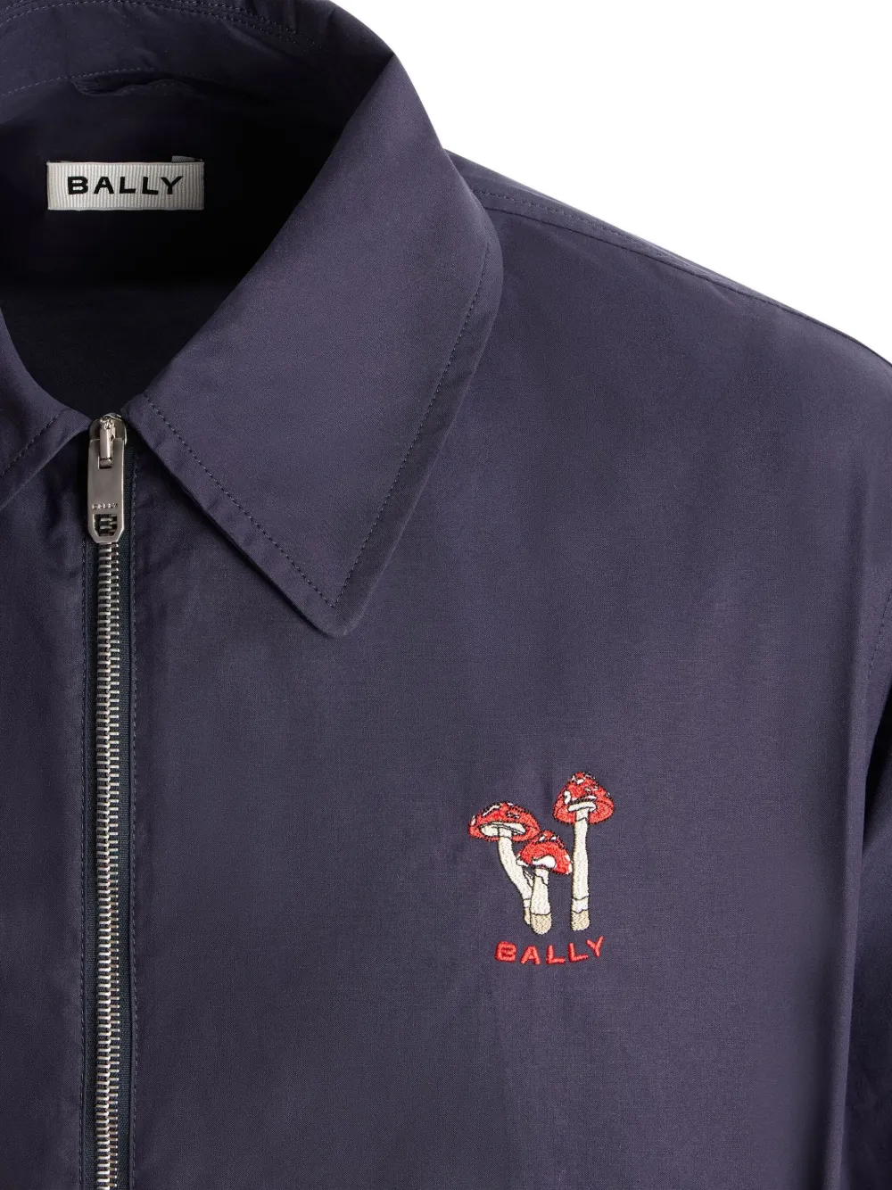 Bally Mushroom bomberjack met rits Blauw