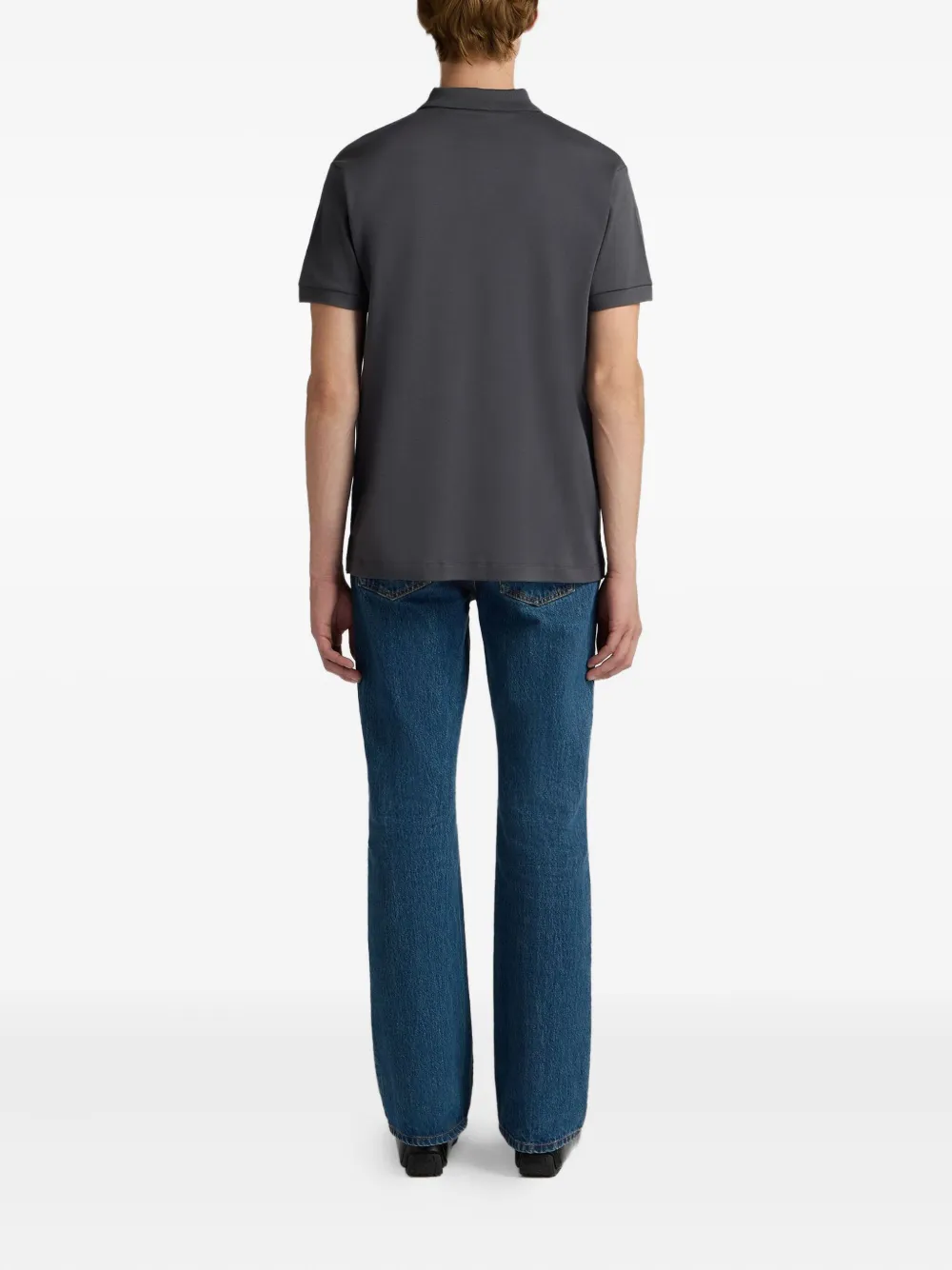 Bally Poloshirt met geborduurd logo Grijs